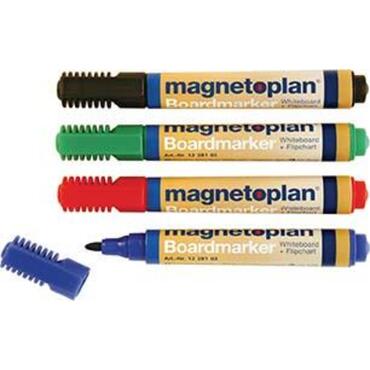 4 coloured pens for writing on flip charts and whiteboards